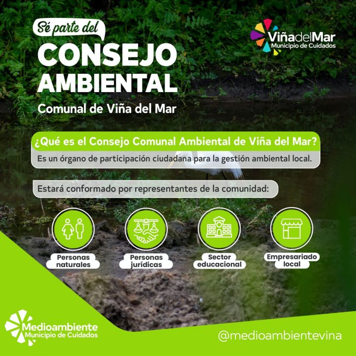 Municipio de Viña del Mar tiene abiertas postulaciones para participar en Consejo Comunal Ambiental (CCA)