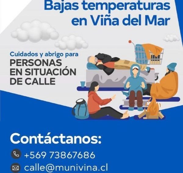 Bajas temperaturas: trabajo coordinado del Municipio de Viña del Mar para cuidar a personas en situación de calle