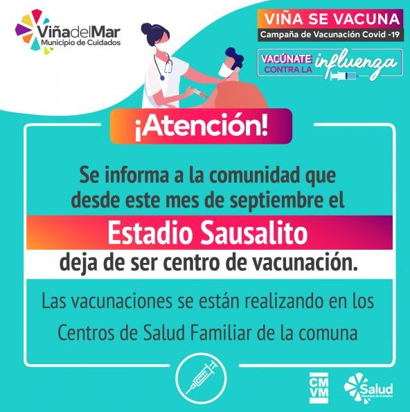 Programa de vacunación anti Covid e influenza continúa en Viña del Mar en Cesfam de los distintos sectores