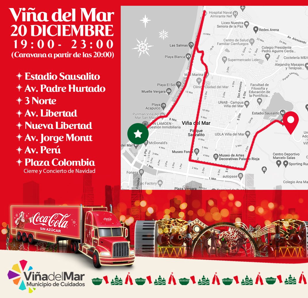 Municipio de Viña del Mar invita a presenciar caravana navideña de ...
