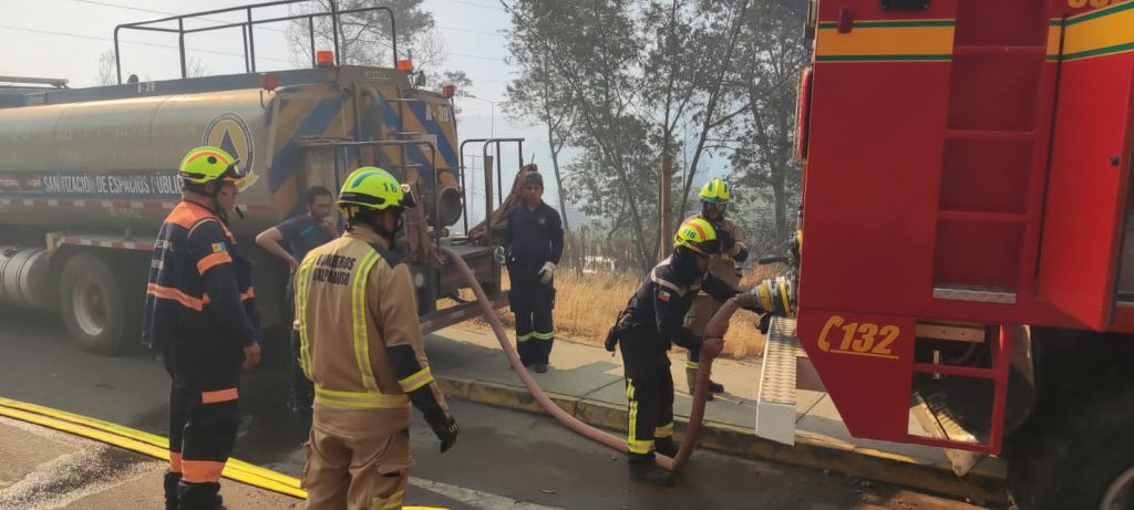Imagen principal: Municipio de Viña del Mar despliega recursos logísticos en apoyo a organismos de emergencia para combatir incendio en Jardín Botánico