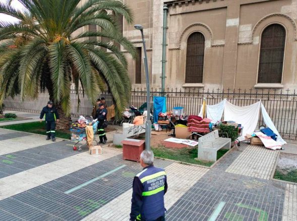 Operativo de seguridad pública municipal permite despejar sector de plaza Parroquia en Viña del Mar