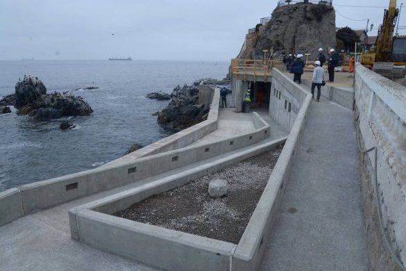 Alcaldesa Ripamonti inspeccionó obras del paseo costero de Av. La Marina de Viña del Mar que presenta 82% de avance