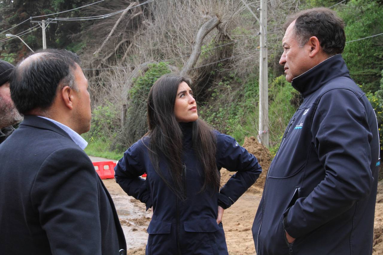 Imagen de la noticia Alcaldesa de Viña del Mar y autoridades dan a conocer medidas de contingencia para ejecutar trabajos en Av. Borgoño tras deslizamiento de arena