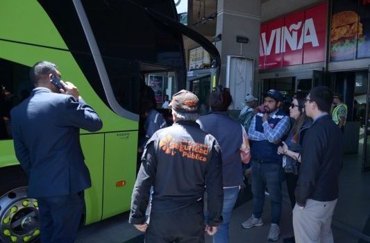 Organismos públicos realizaron fiscalización a buses y entregaron orientación a pasajeros en Terminal Rodoviario de Viña del Mar